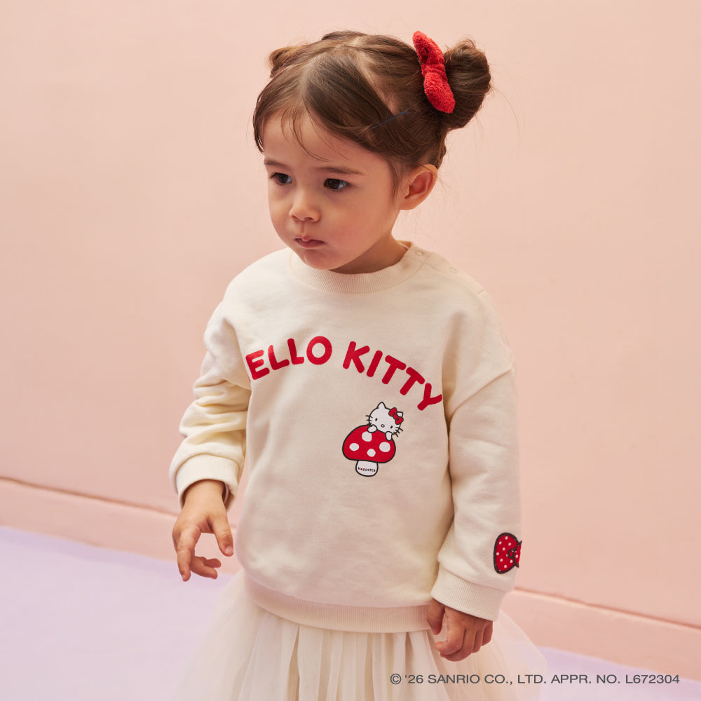 HELLO KITTY×Hoppetta トレーナー アイボリー 80・90・100・110cm
