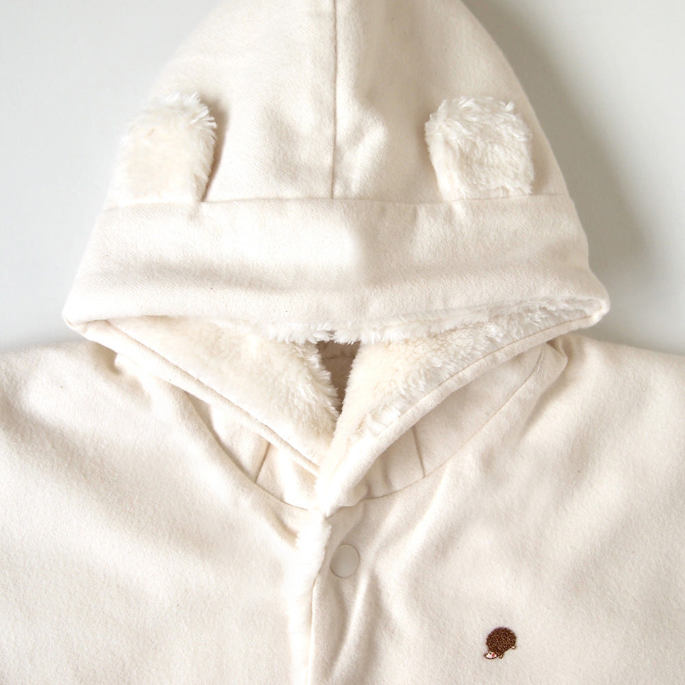 オーガニックコットン　リバーシブルマント　きなり(新生児～100cm)/ ギフト包装不可