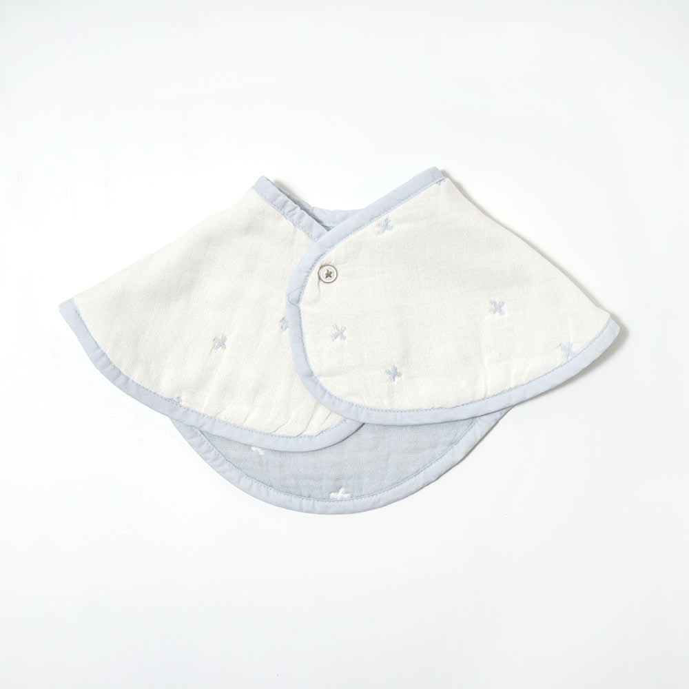 2wayビブ（２枚セット）&HAMICO ベビー歯ブラシ ギフトセット ブルー  / 出産祝い 名入れ刺繍可