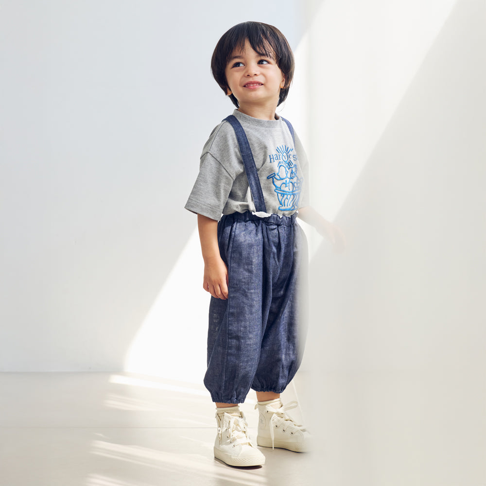 ガーゼ サロペット ネイビー 80・90・100・110cm