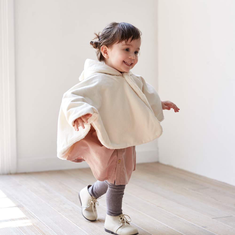 オーガニックコットン　リバーシブルマント　きなり(新生児～100cm)/ ギフト包装不可