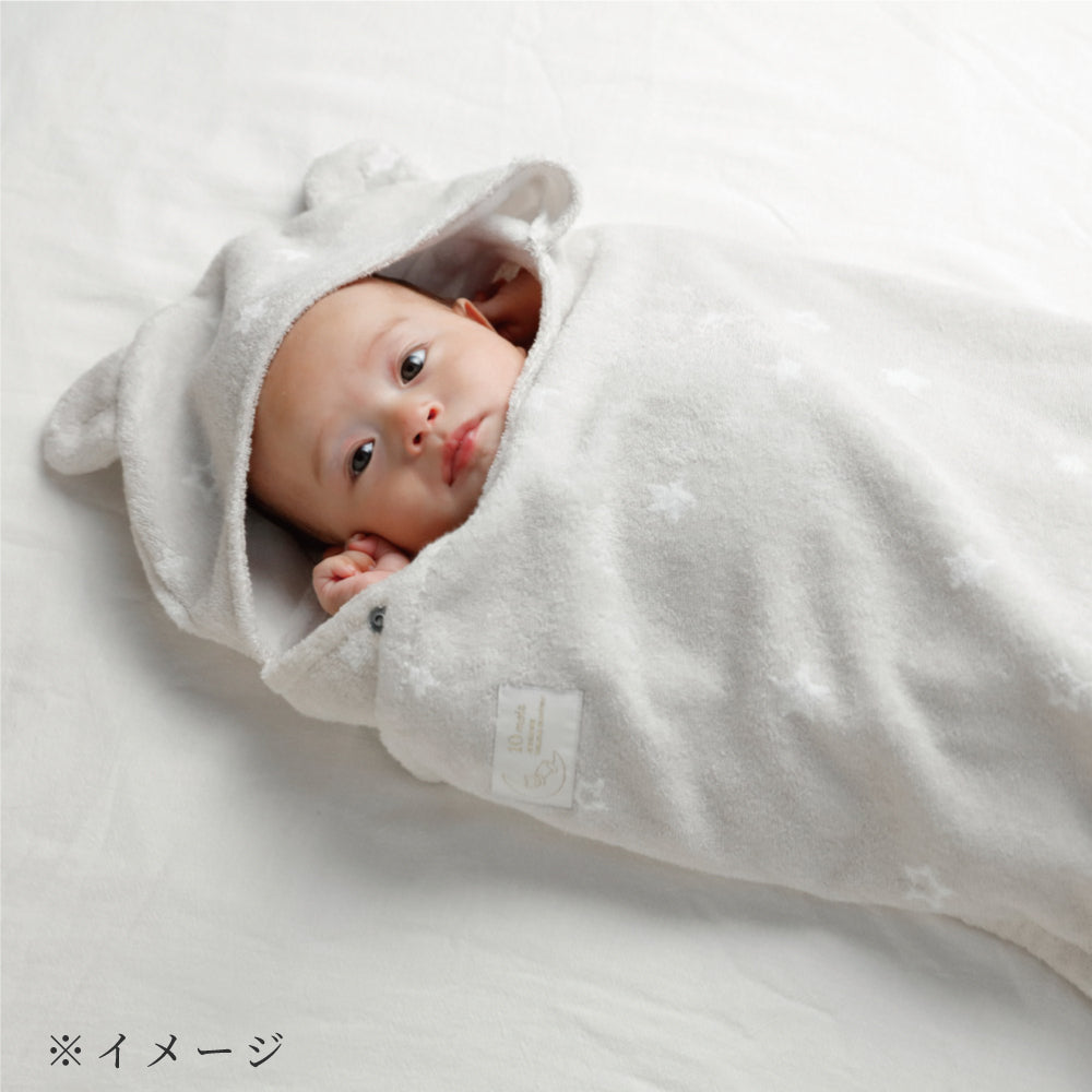 BOBO バスポンチョ&ベビーブラシ・コーム ギフトセット  / 出産祝い 名入れ刺繍可