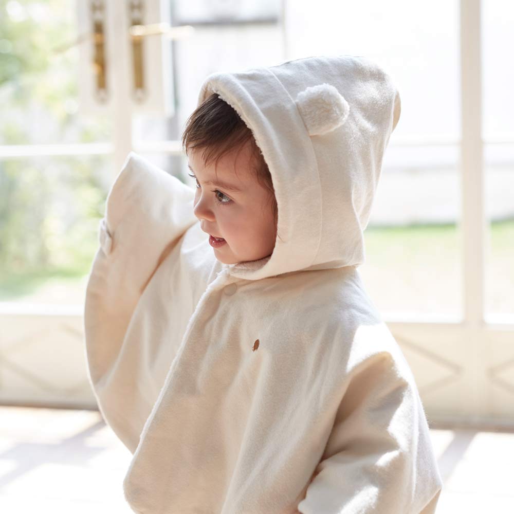 オーガニックコットン　リバーシブルマント　きなり(新生児～100cm)/ ギフト包装不可