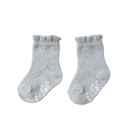 レーシーソックス　グレー　9-11cm・11-13cm・13-15cm