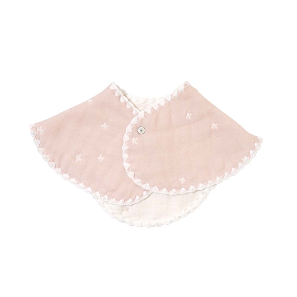 2wayビブ（2枚セット）&HAMICO ベビー歯ブラシ ギフトセット ピンク  / 出産祝い 名入れ刺繍可