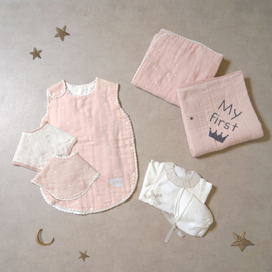 3万円ぴったり　出産祝いギフトセット　ピンク/ 名入れ刺繍可