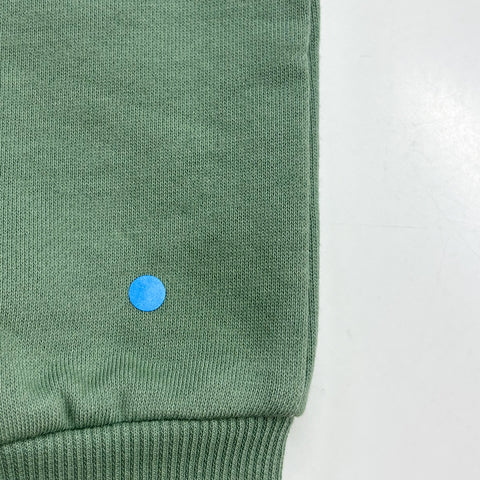 きつねワッペン裏毛ロンパース モスグリーン 80cm / ギフト包装不可