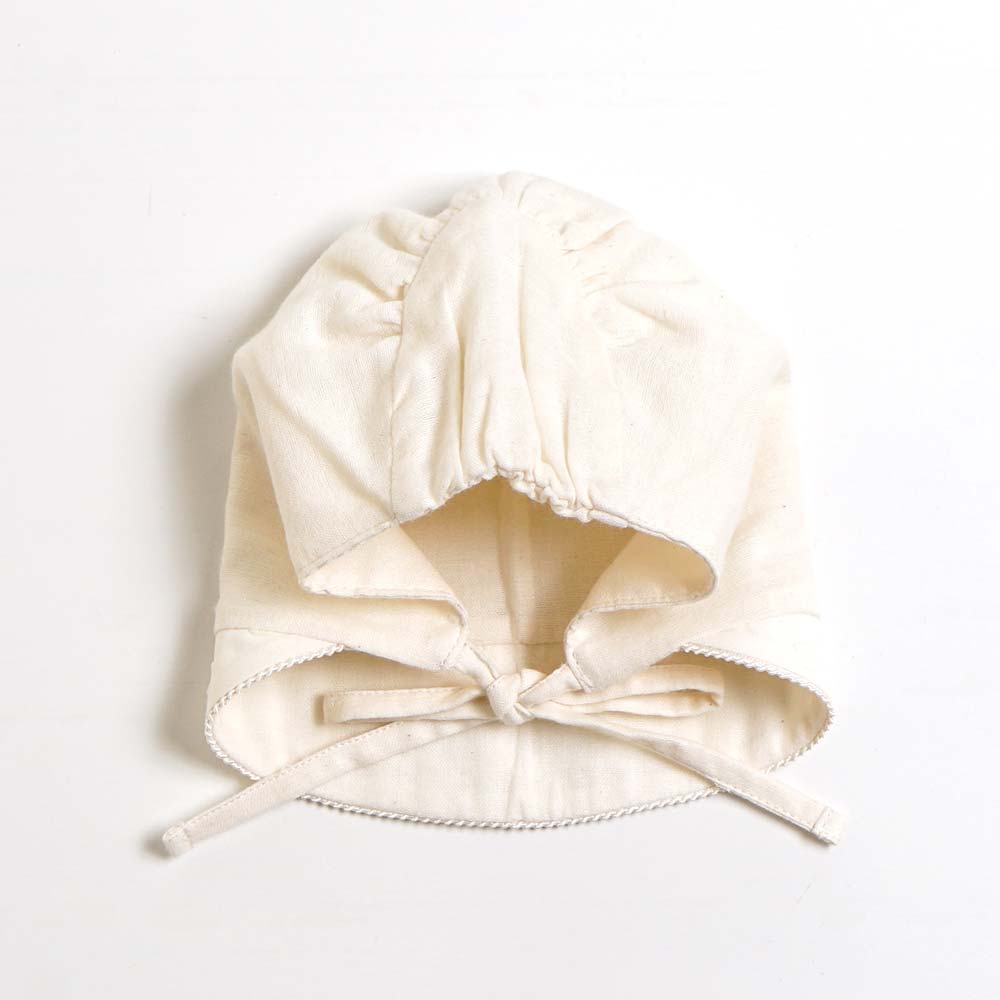 オーガニックコットン　ボンネット　キナリ