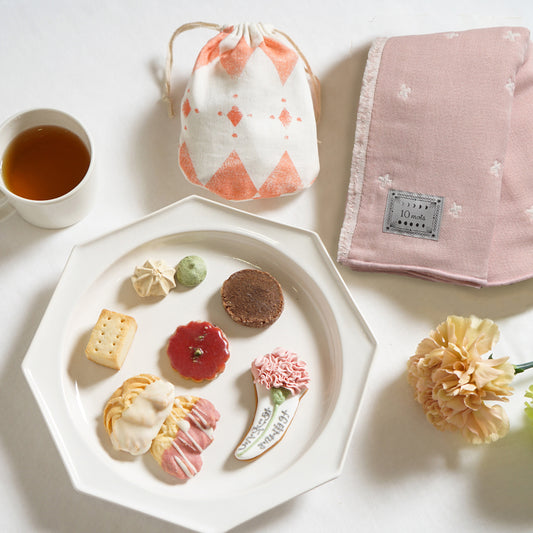 母の日　ギフトセット（ティータオル・クッキー・紅茶）　◎