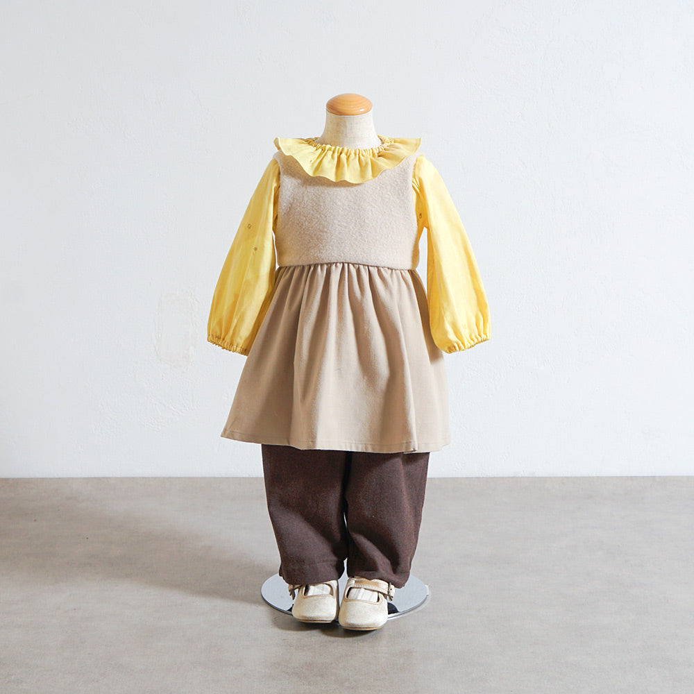 ボアエプロン ベージュ 70-90 ・80-100cm