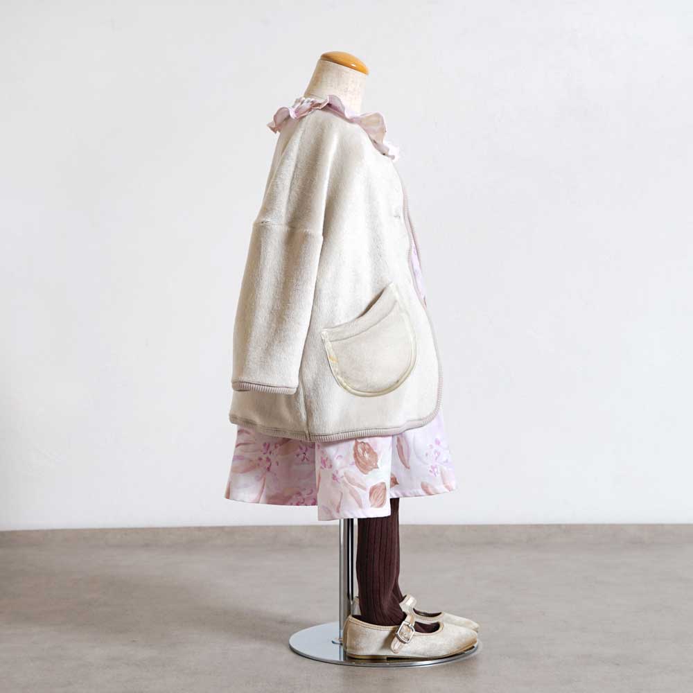 シャギーウォームブルゾン ベージュ 80-90・ 90-100・100-110cm