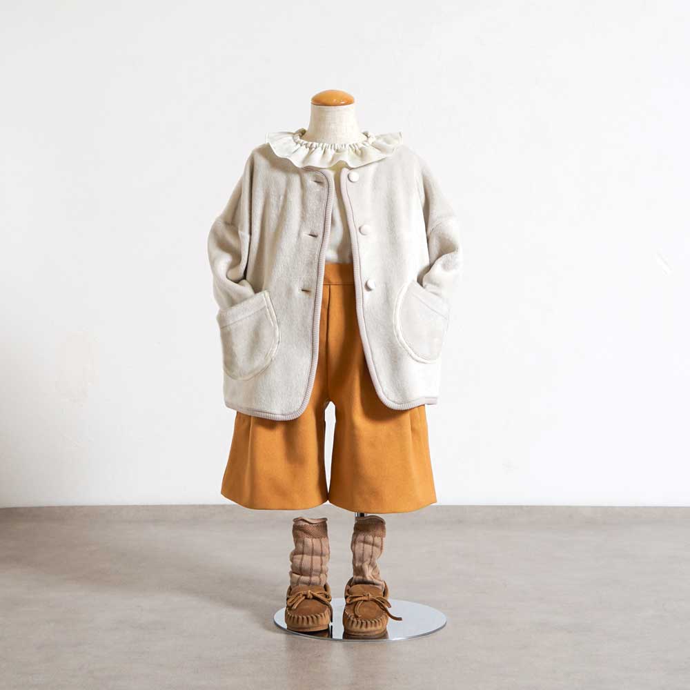 シャギーウォームブルゾン ベージュ 80-90・ 90-100・100-110cm