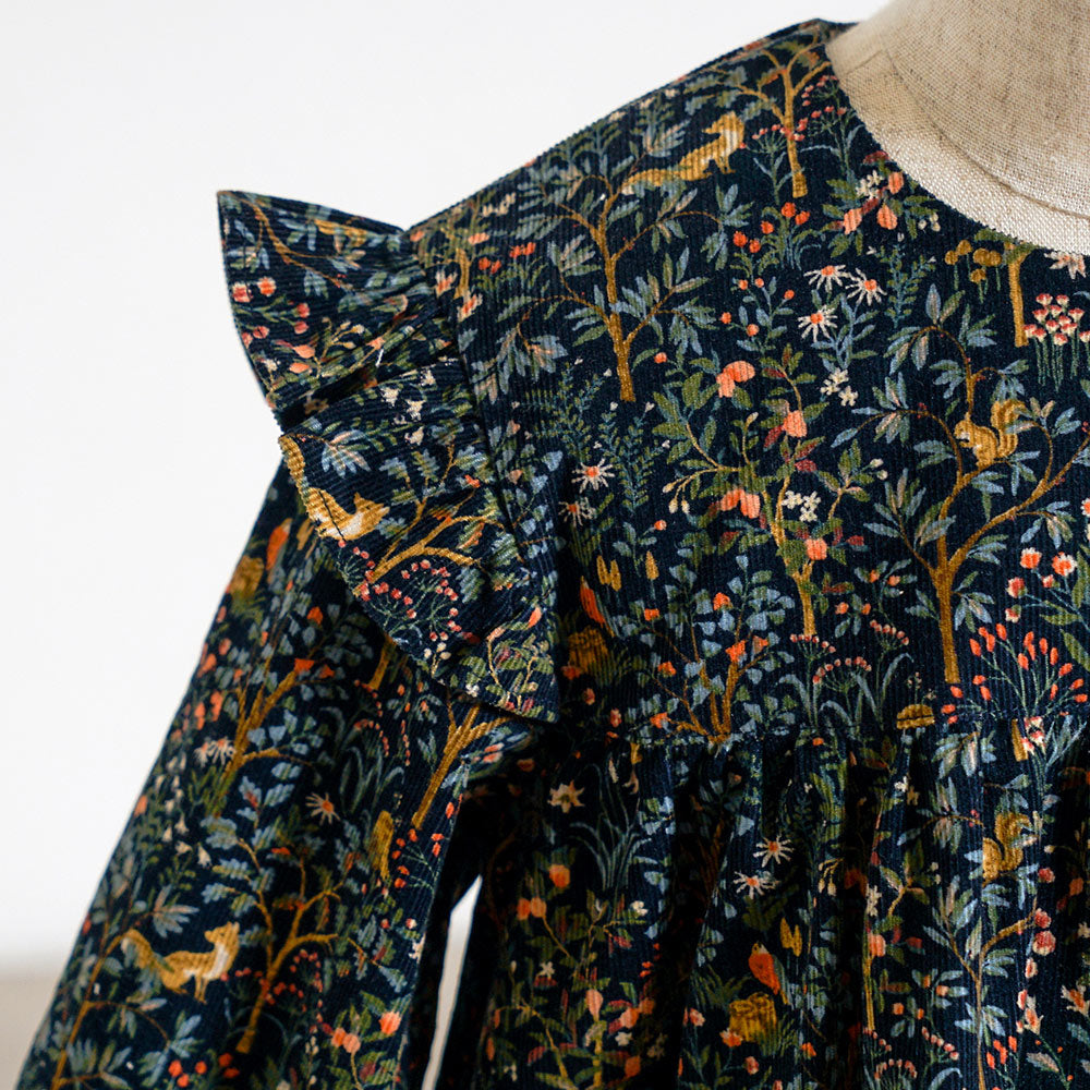 forestコーデュロイチュニック ネイビー 80・90・100・110cm