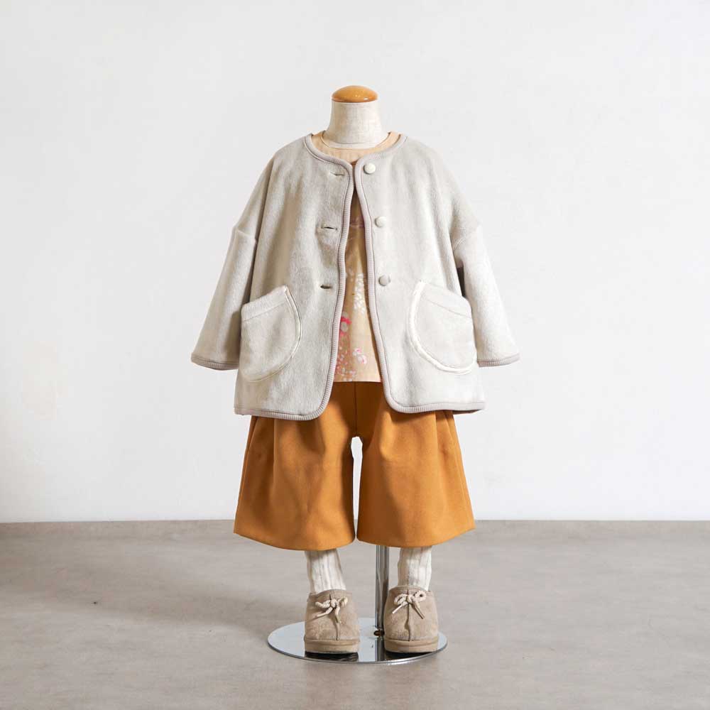 シャギーウォームブルゾン ベージュ 80-90・ 90-100・100-110cm