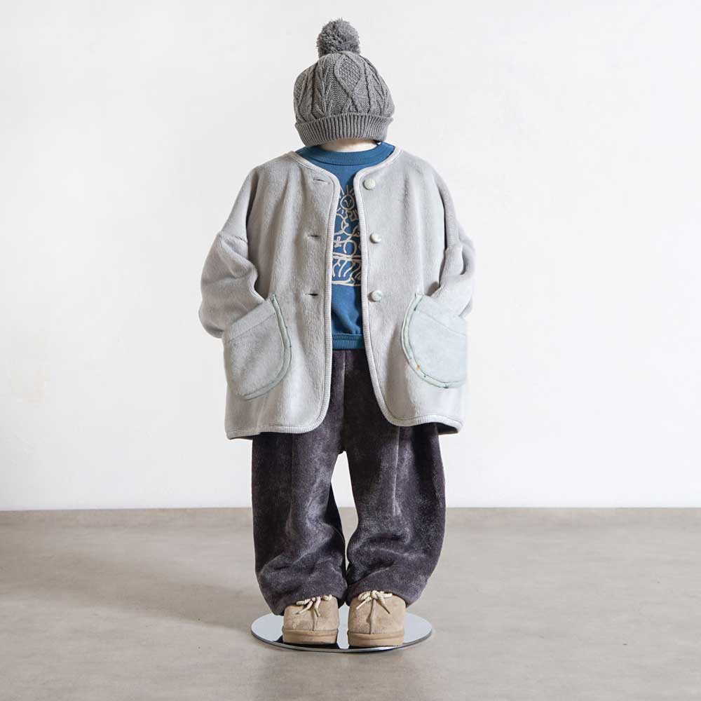 シャギーウォームブルゾン グレー 80-90・ 90-100・100-110cm