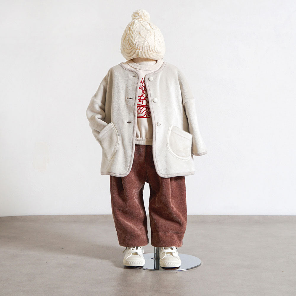 シャギーウォームブルゾン ベージュ 80-90・ 90-100・100-110cm