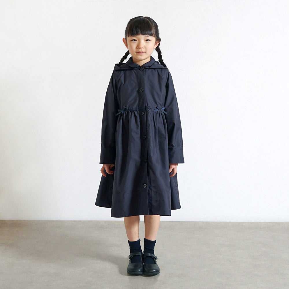 お受験ギャザー2wayコート ネイビー 105-115・115-125・125-135cm