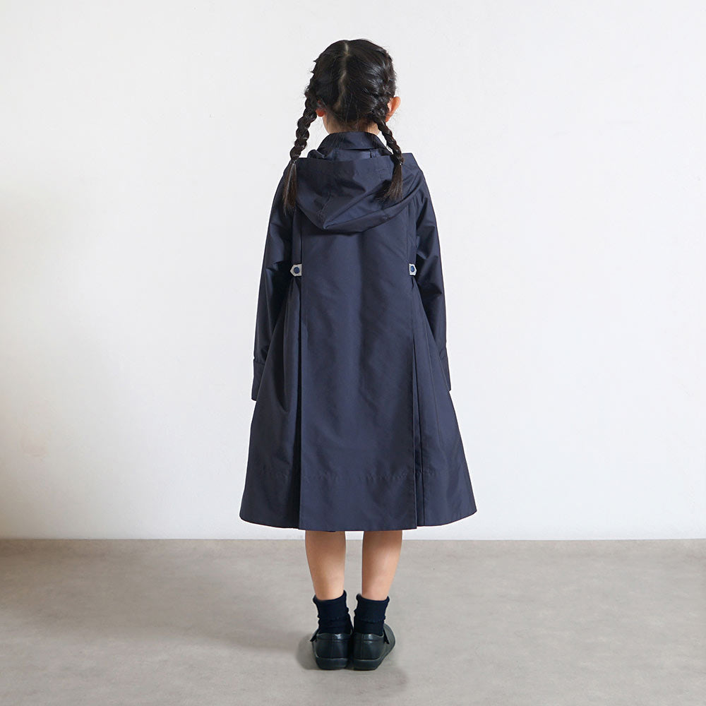 お受験ギャザー2wayコート ネイビー 105-115・115-125・125-135cm