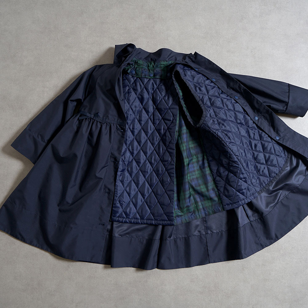 お受験ギャザー2wayコート ネイビー 105-115・115-125・125-135cm