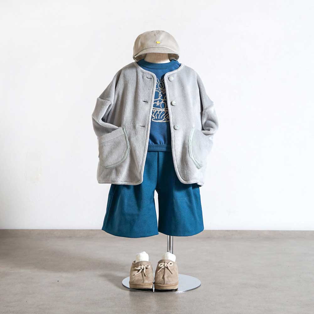 シャギーウォームブルゾン グレー 80-90・ 90-100・100-110cm