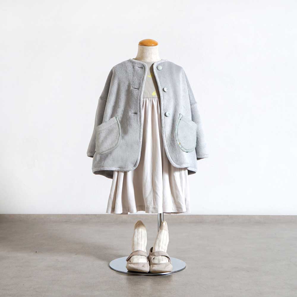 シャギーウォームブルゾン グレー 80-90・ 90-100・100-110cm