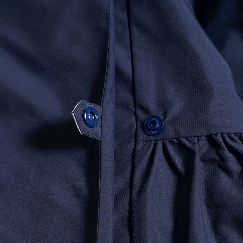 お受験ギャザー2wayコート ネイビー 105-115・115-125・125-135cm