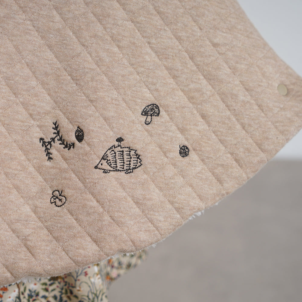 とんがり帽子リバーシブルマント ベージュ(新生児-100cm)