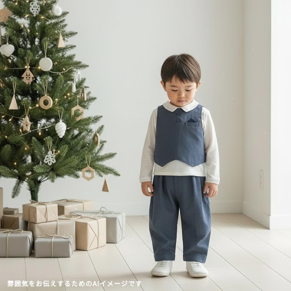 サンタのくつ下ギフトセット クリスマスフォトセット ブルー