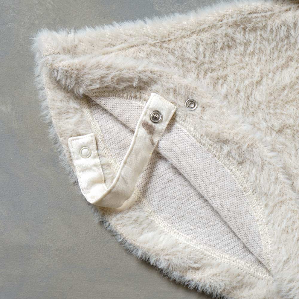 シャギーニットケープ エクリュ 新生児-100cm