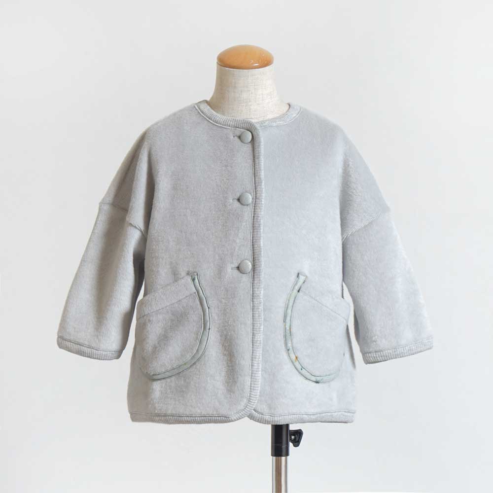 シャギーウォームブルゾン グレー 80-90・ 90-100・100-110cm
