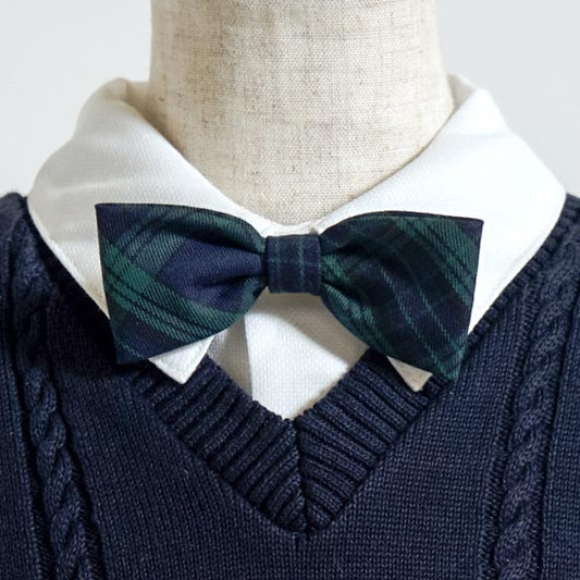 蝶ネクタイ ブラックウォッチ ネイビー F