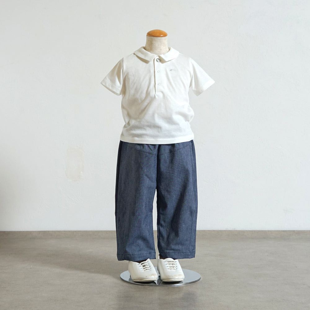 star刺繍半袖プルオーバー ホワイト 80・90・100・110cm