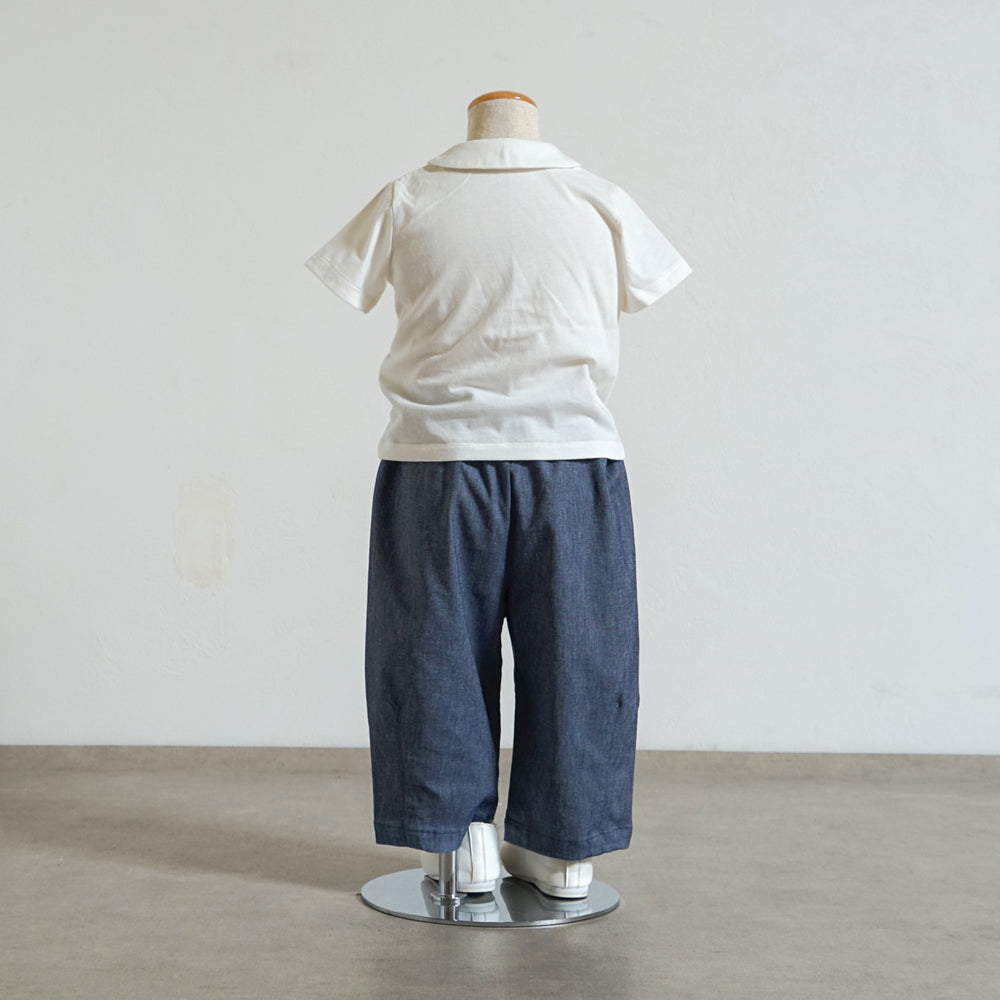 star刺繍半袖プルオーバー ホワイト 80・90・100・110cm