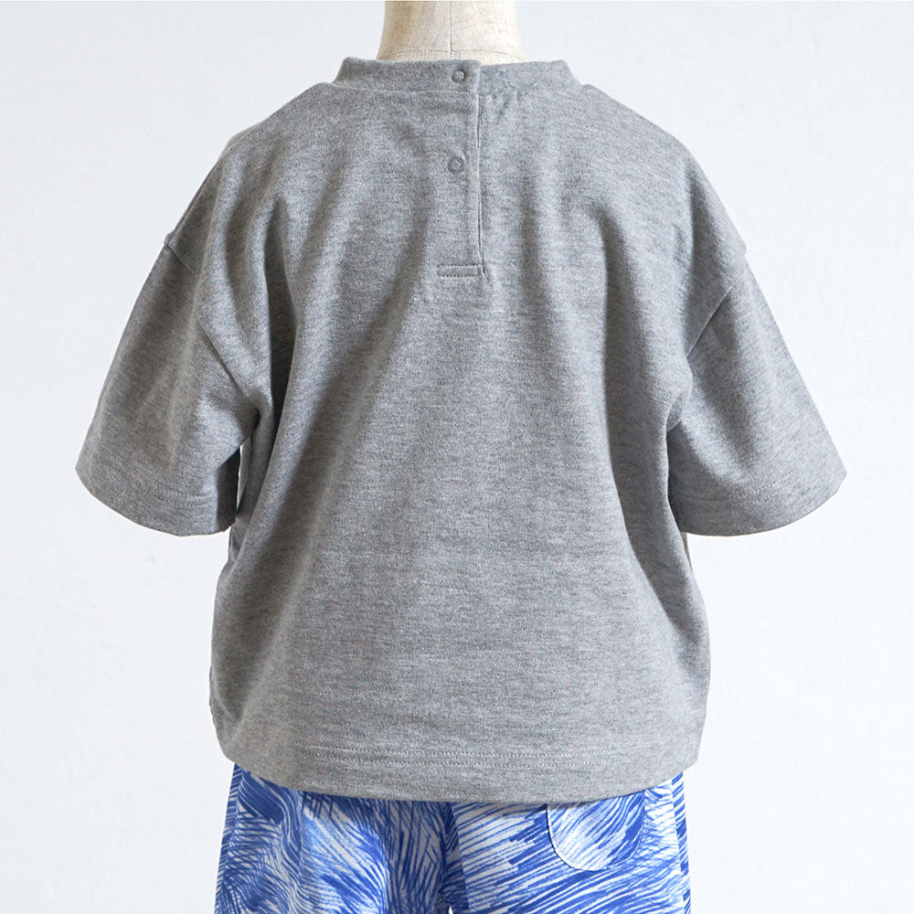 HarvestプリントTシャツ 杢グレー80・90・100cm