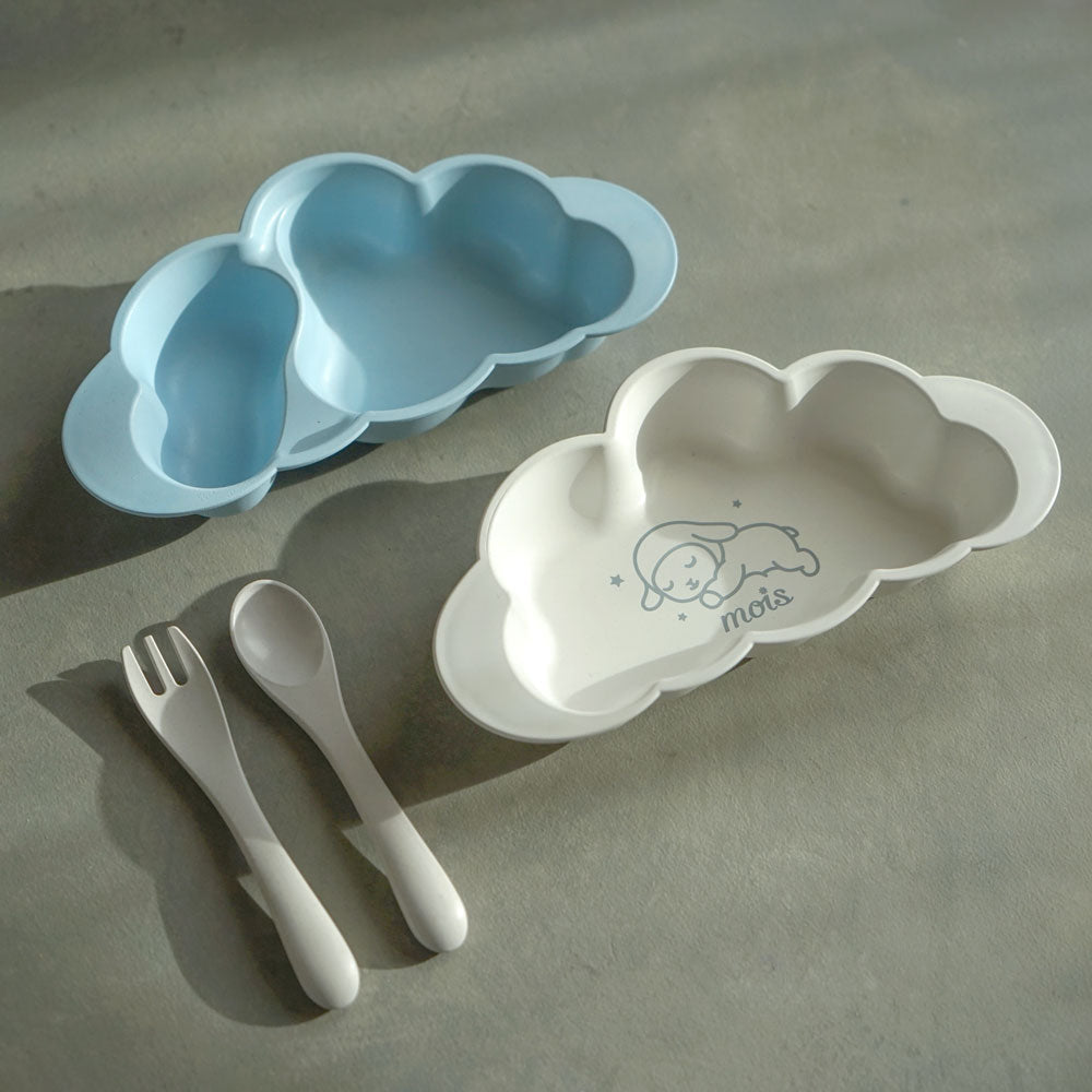 mamamanma(マママンマ) プレートセット モワ ブルー / 離乳食 食器　ベビーサイズ