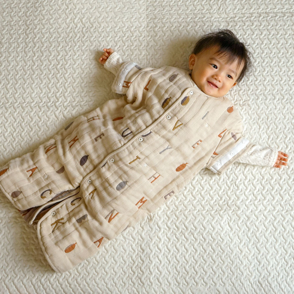 コットンウール6wayスリーパー ベージュ  / 名入れ刺繍可