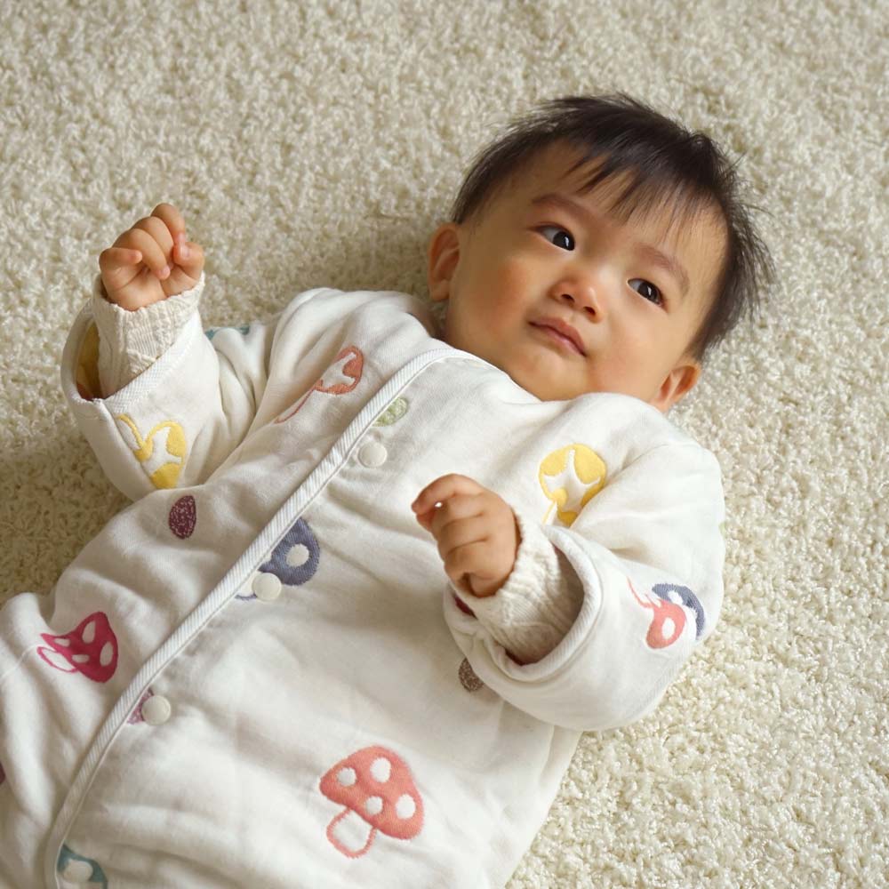 6wayスリーパーmini シャンピニオン ふくふくガーゼ(6重ガーゼ)   / 名入れ刺繍可