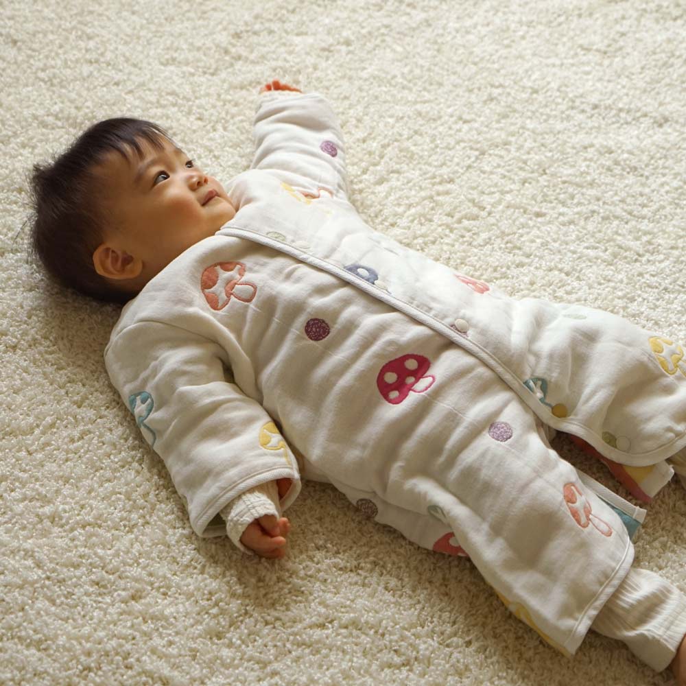 6wayスリーパーmini シャンピニオン ふくふくガーゼ(6重ガーゼ)   / 名入れ刺繍可