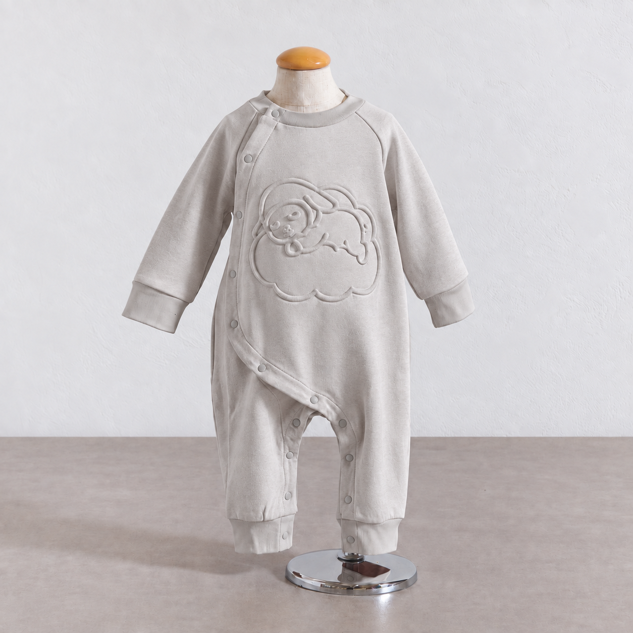 モワロンパース ブルーグレー 70・80cm