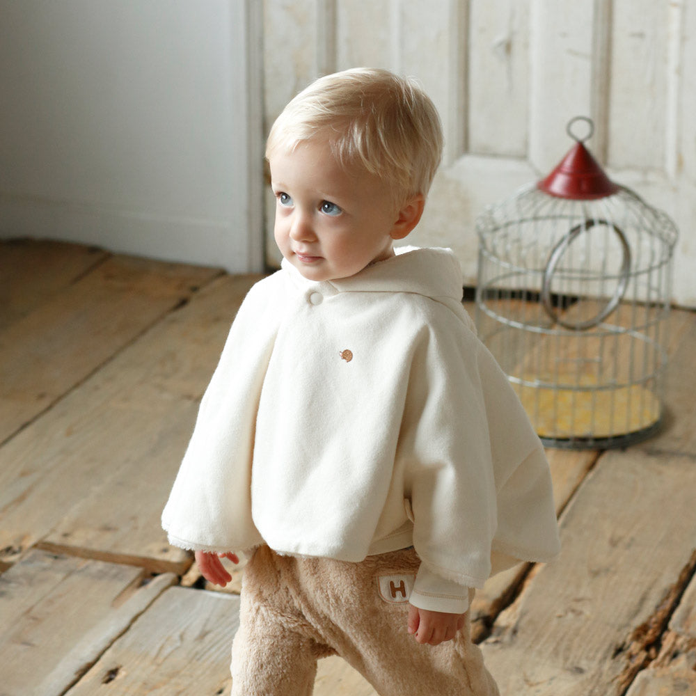 オーガニックコットン　リバーシブルマント　きなり(新生児～100cm)/ ギフト包装不可