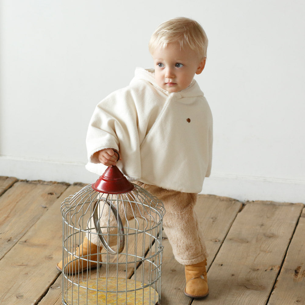 オーガニックコットン　リバーシブルマント　きなり(新生児～100cm)/ ギフト包装不可