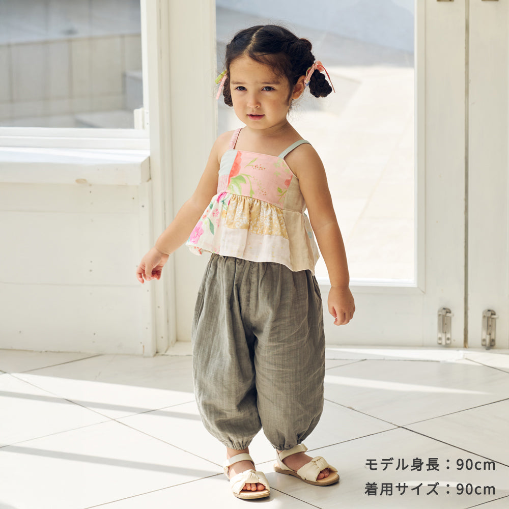 ガーゼ サロペット カーキ 80・90・100・110cm