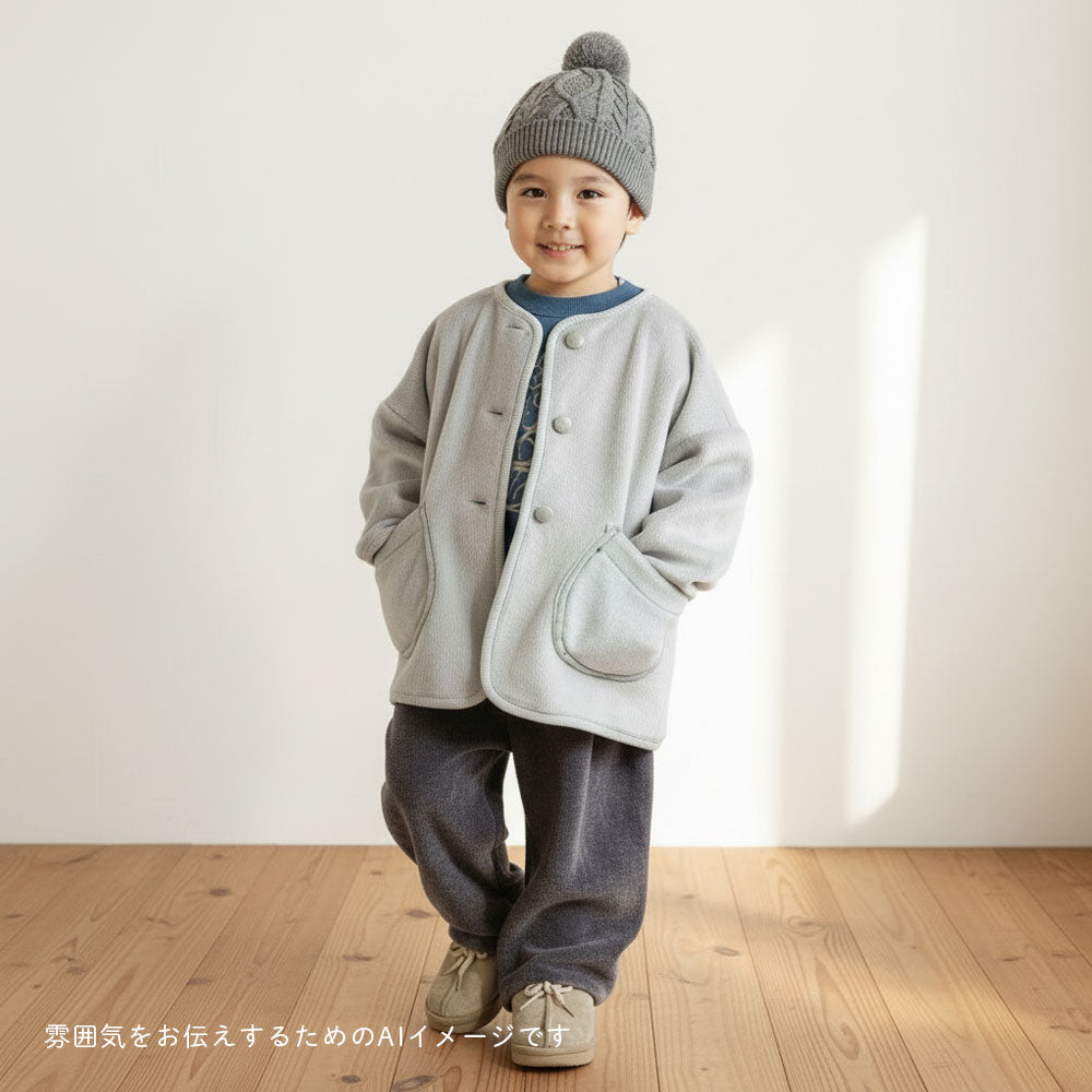 シャギーウォームブルゾン グレー 80-90・ 90-100・100-110cm