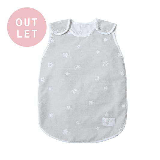 ダブルガーゼベビースリーパー リバーシブル グレー×ホワイト  / ギフト包装不可