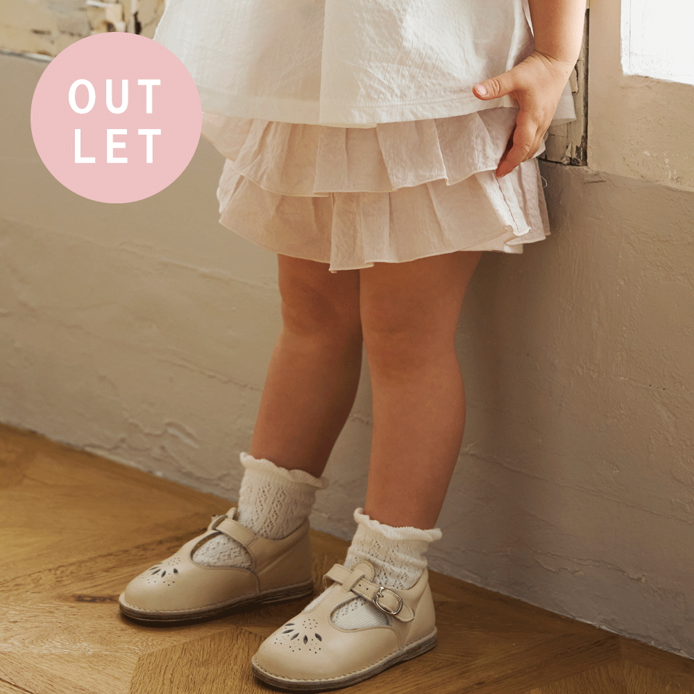 フリルティアードパンツ ペールピンク 80cm  / ギフト包装不可