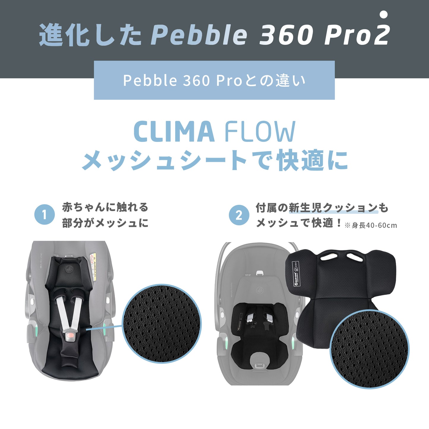 マキシコシ　Pebble(ペブル) 360 PRO2　エッセンシャルブラック / チャイルドシート