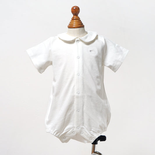 star刺繍半袖ボディ ホワイト 70・80cm