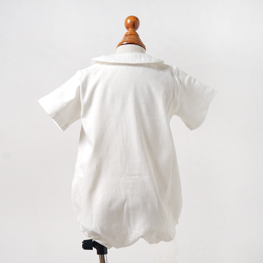 star刺繍半袖ボディ ホワイト 70・80cm