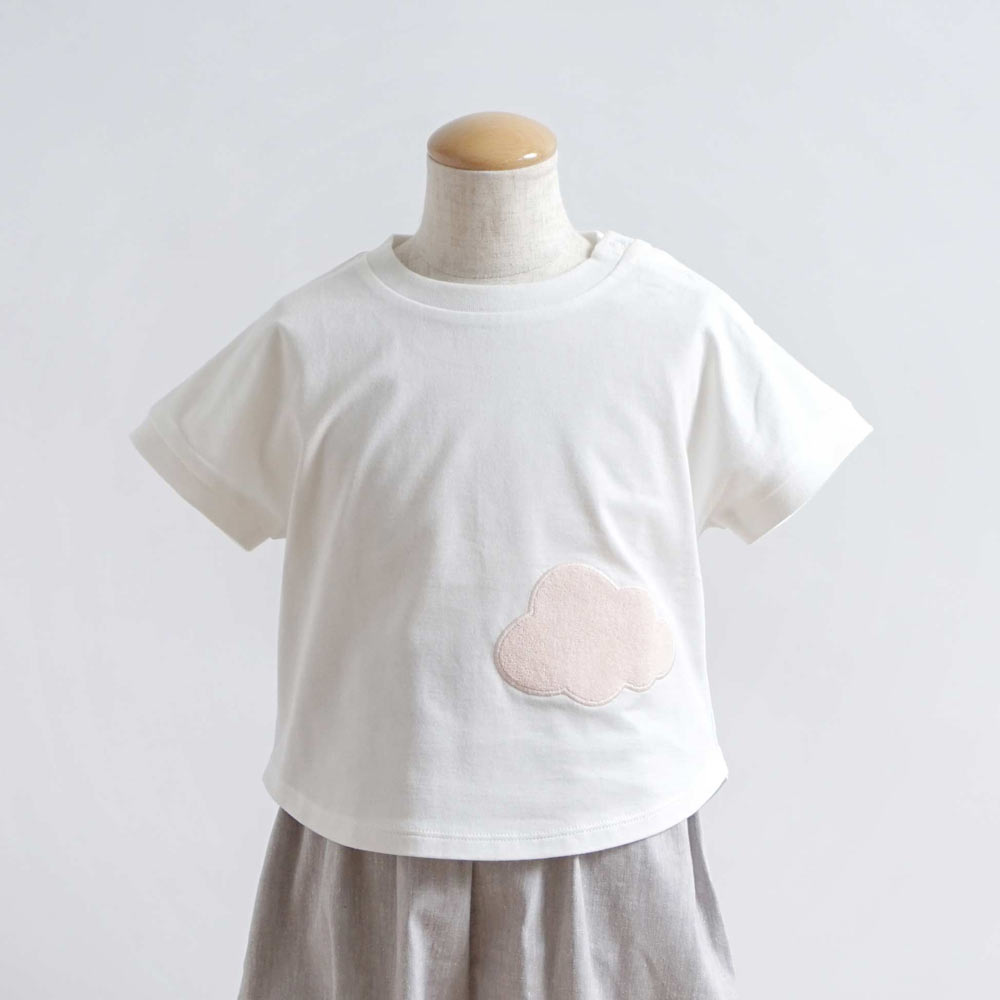 オーガニックコットン cloudTシャツ ホワイト 　110cm