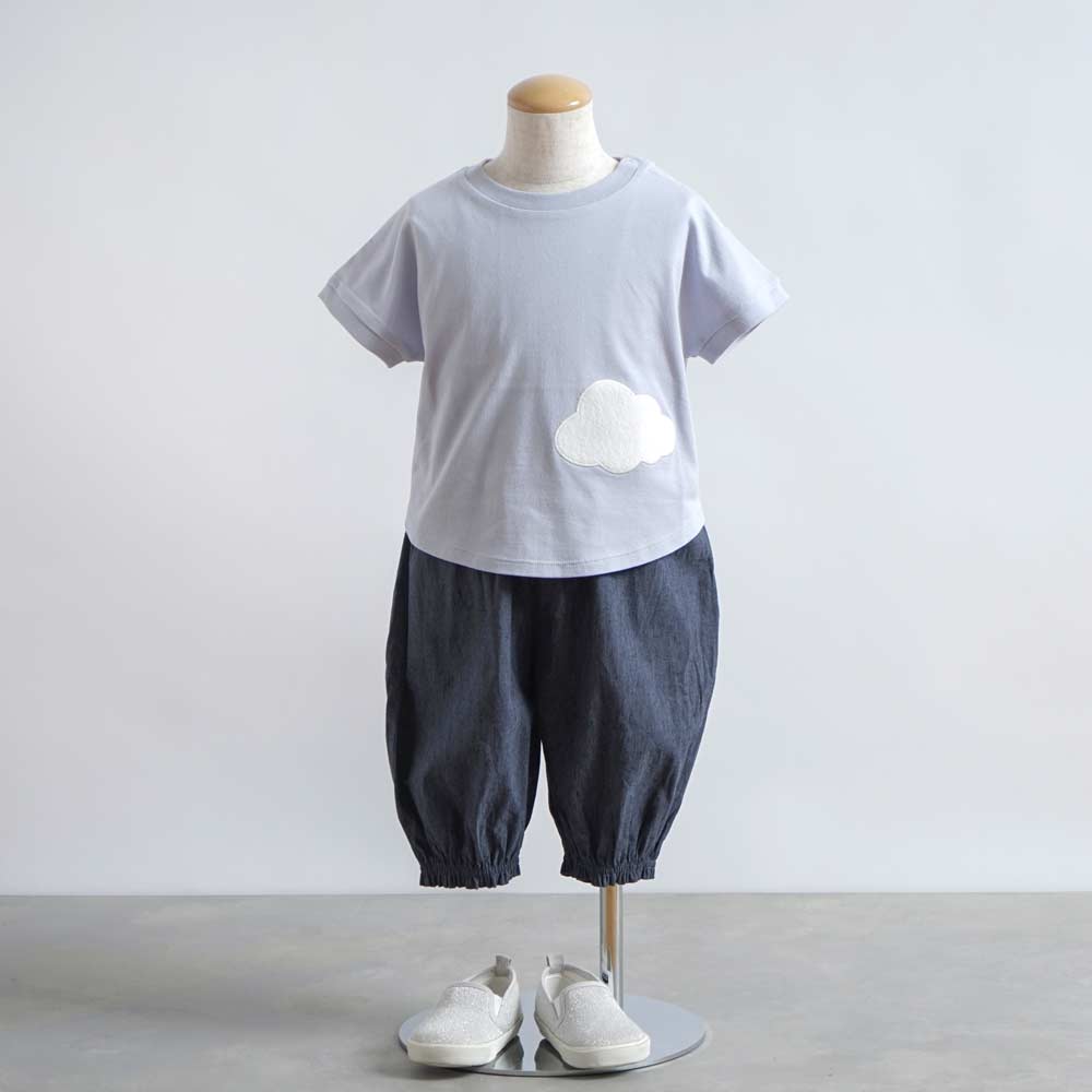 オーガニックコットン cloudTシャツ ブルー 90cm